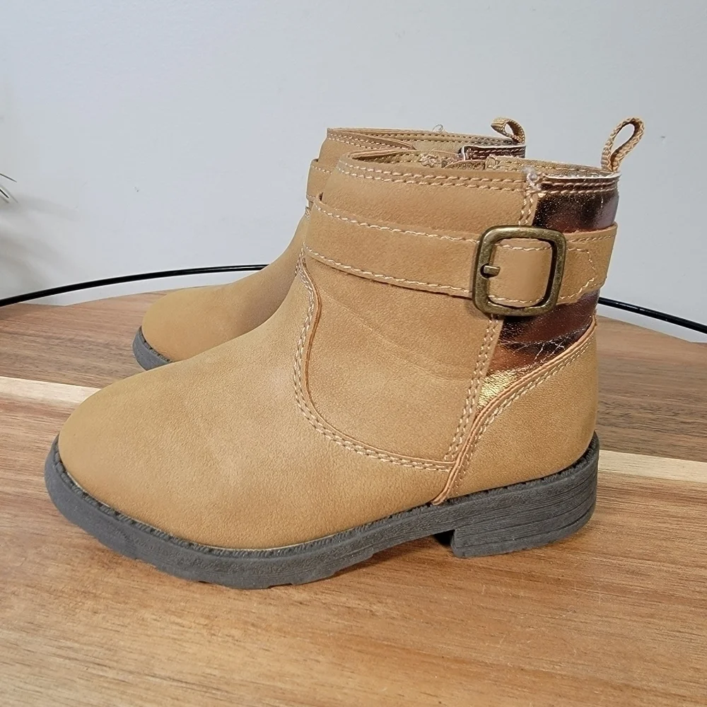 Carters Brown Vegan Leather Ankle Boots Size 7